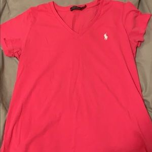Pink Polo V Neck
